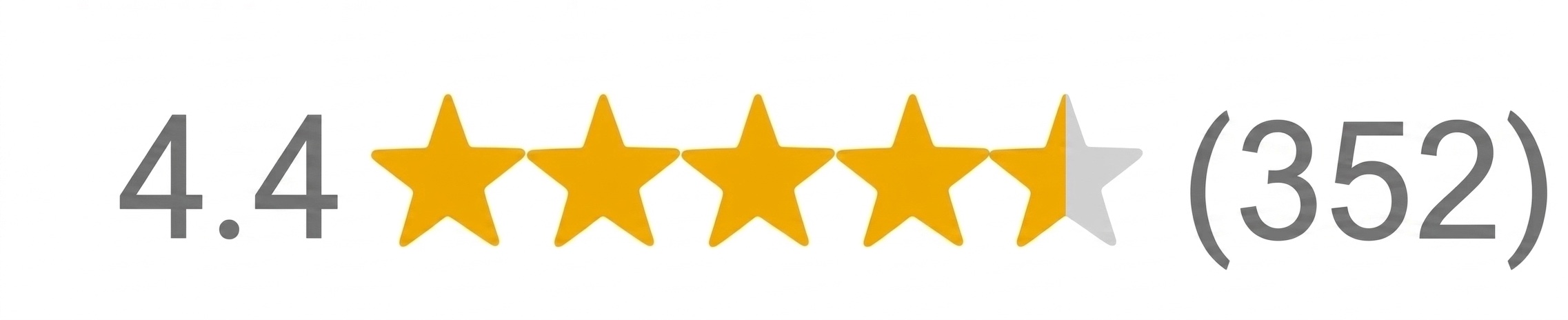 Dopo: 4.4 stelle e 352 recensioni