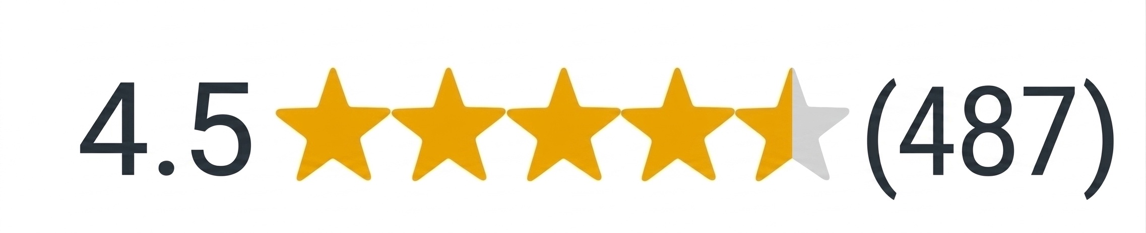 Dopo: 4.5 stelle e 487 recensioni