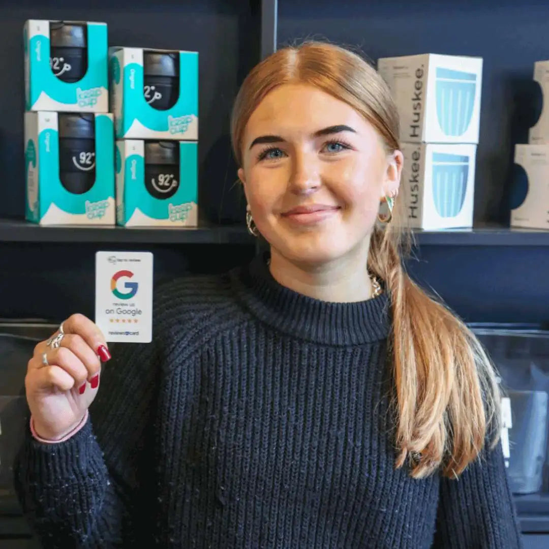 Card Google Review pronta per essere usata in negozio